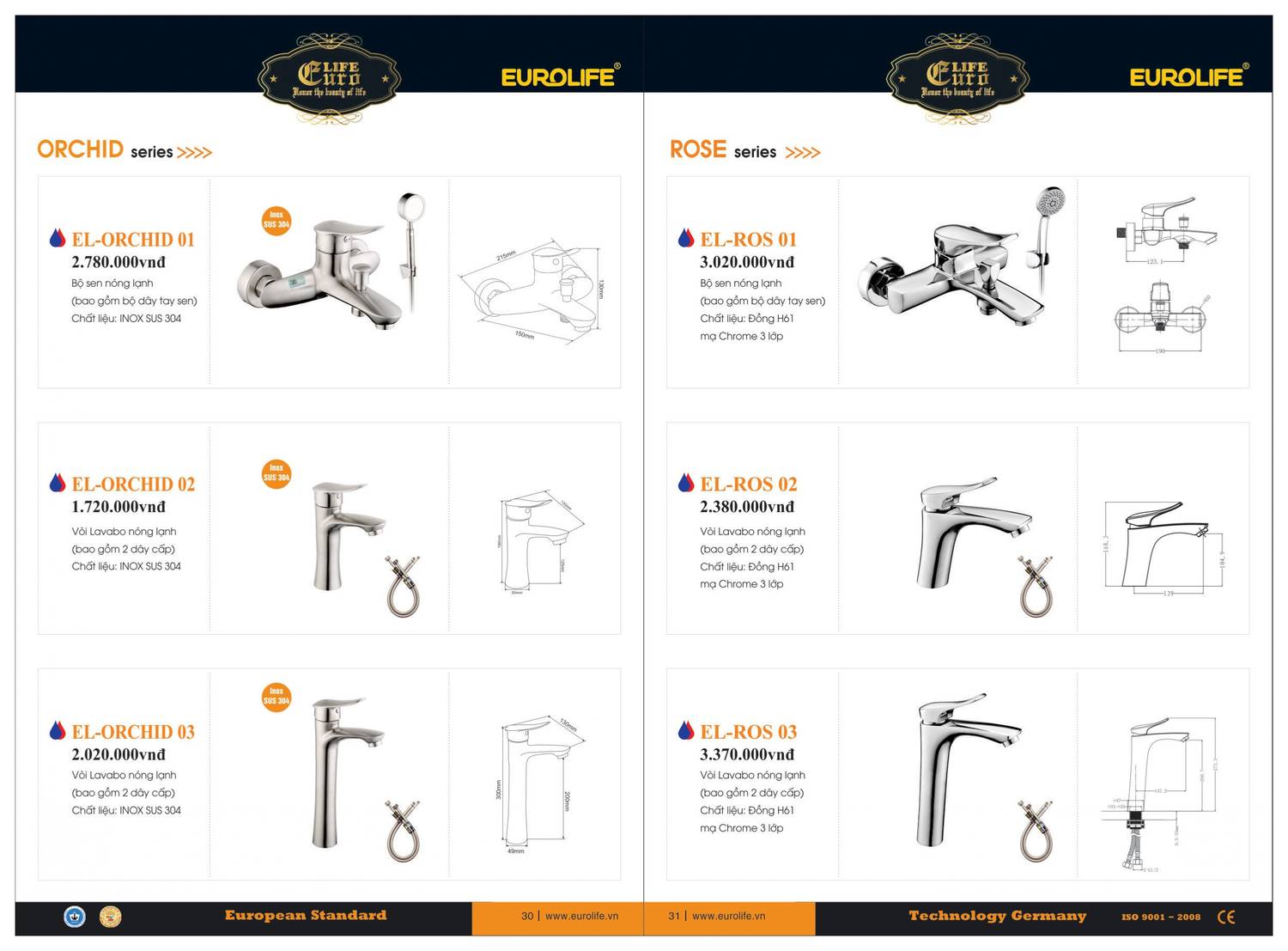 Thiết bị vệ sinh EUROLIFE Catalogue và Bảng giá mới nhất /Page 16